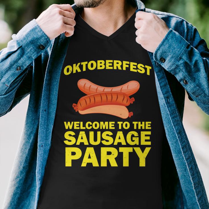 Oktoberfest Welcome To The Sausage Party Men V-Neck Tshirt