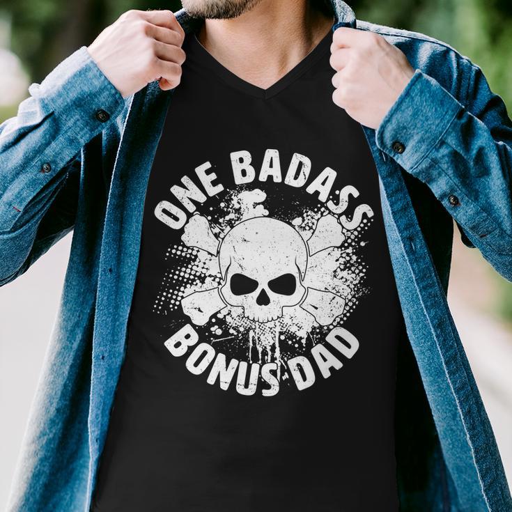 One Badass Bonus Dad Tshirt Men V-Neck Tshirt