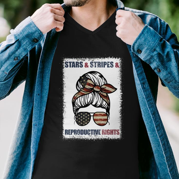 Patriotic 4Th Of July Stars Stripes And Reproductive Rights Funny Gift Men V-Neck Tshirt