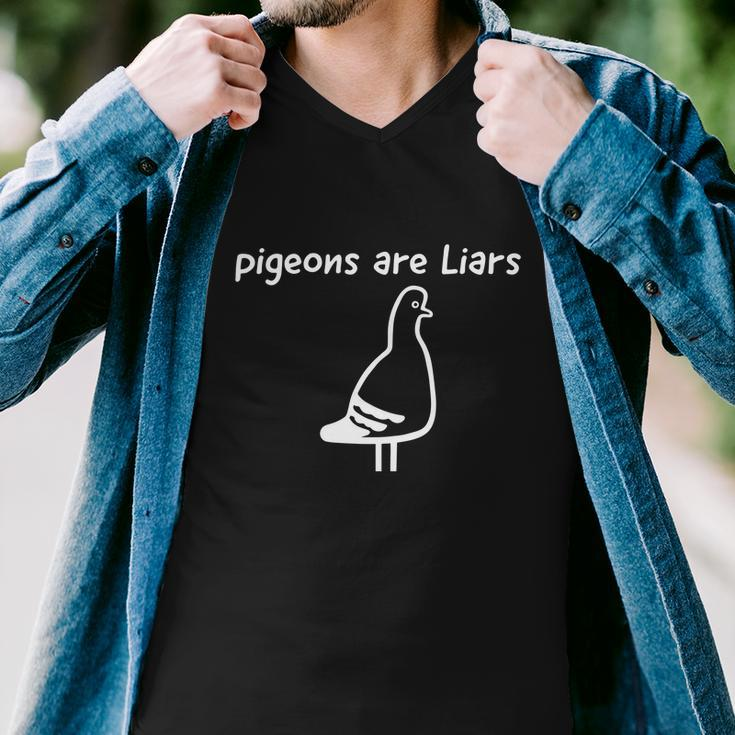 Pigeons Are Liars Tshirt Men V-Neck Tshirt