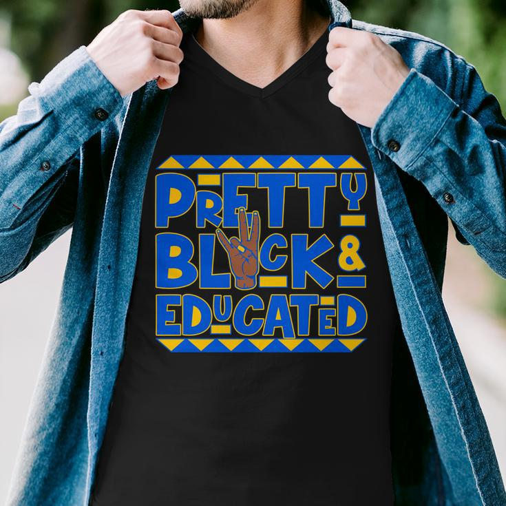 Pretty Black And Educated Sigma Gamma Rho Hand Sign Men V-Neck Tshirt