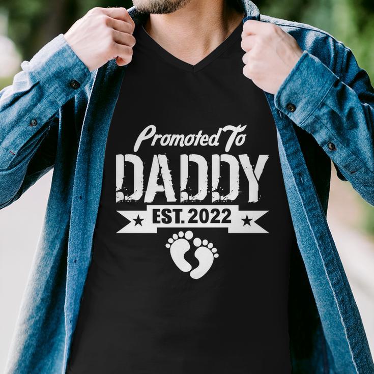 Promoted To Daddy Est Men V-Neck Tshirt