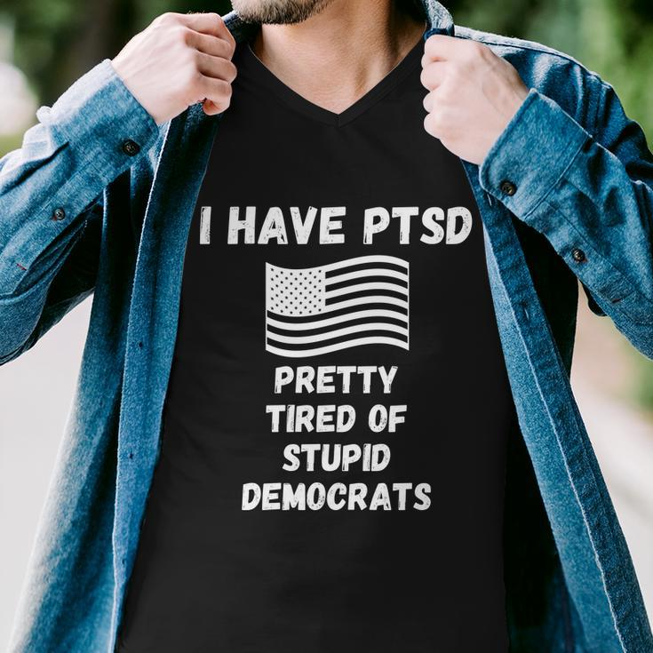 Ptsd Stupid Democrats Funny Tshirt Men V-Neck Tshirt