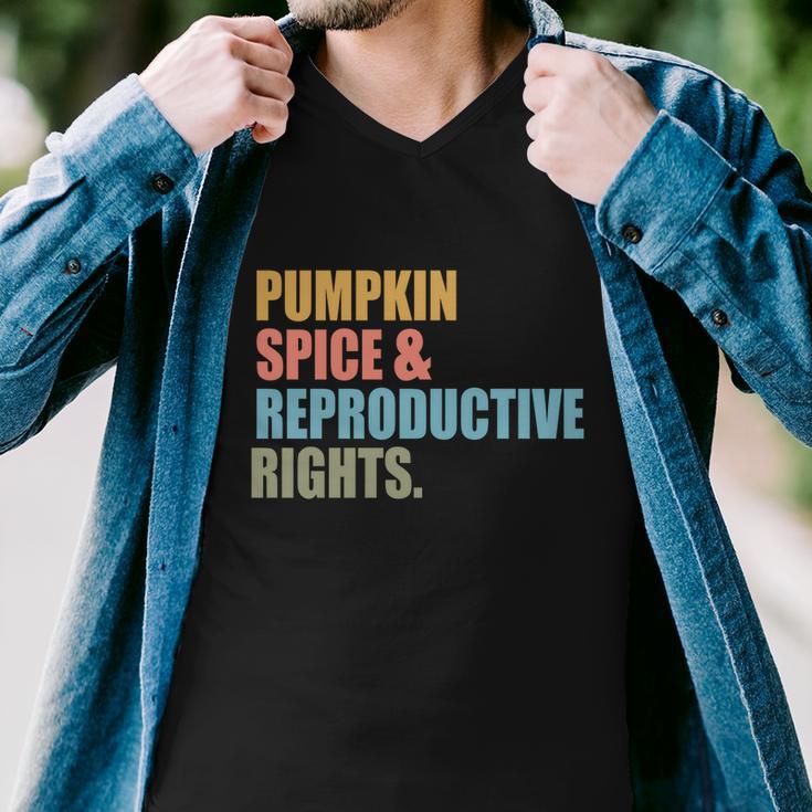 Pumpkin Spice And Reproductive Rights Gift Pro Choice Feminist Great Gift Men V-Neck Tshirt