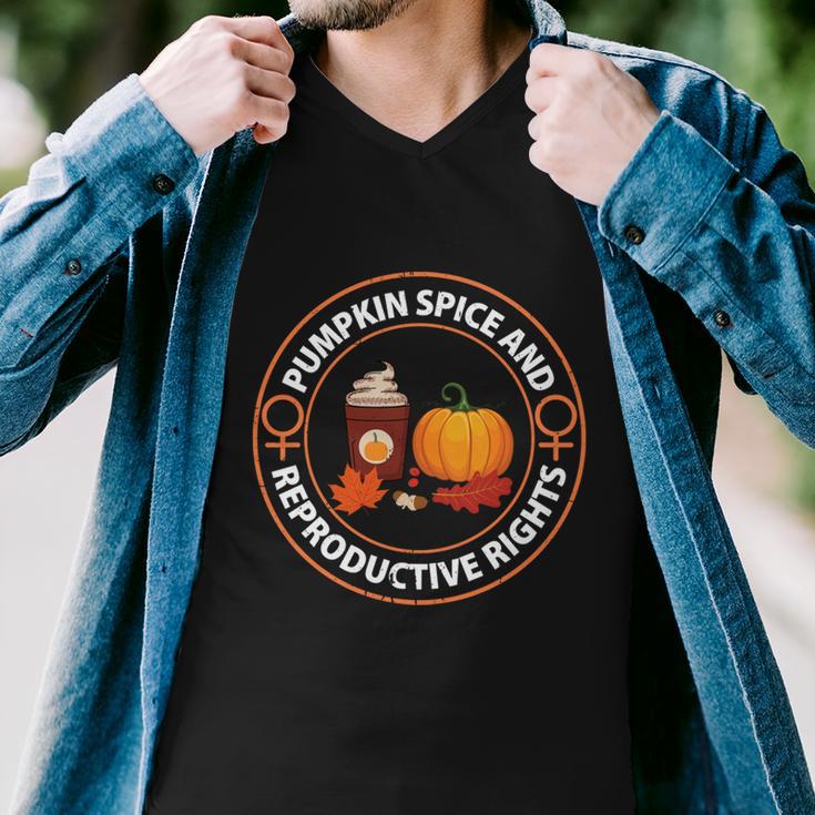 Pumpkin Spice And Reproductive Rights Gift V5 Men V-Neck Tshirt