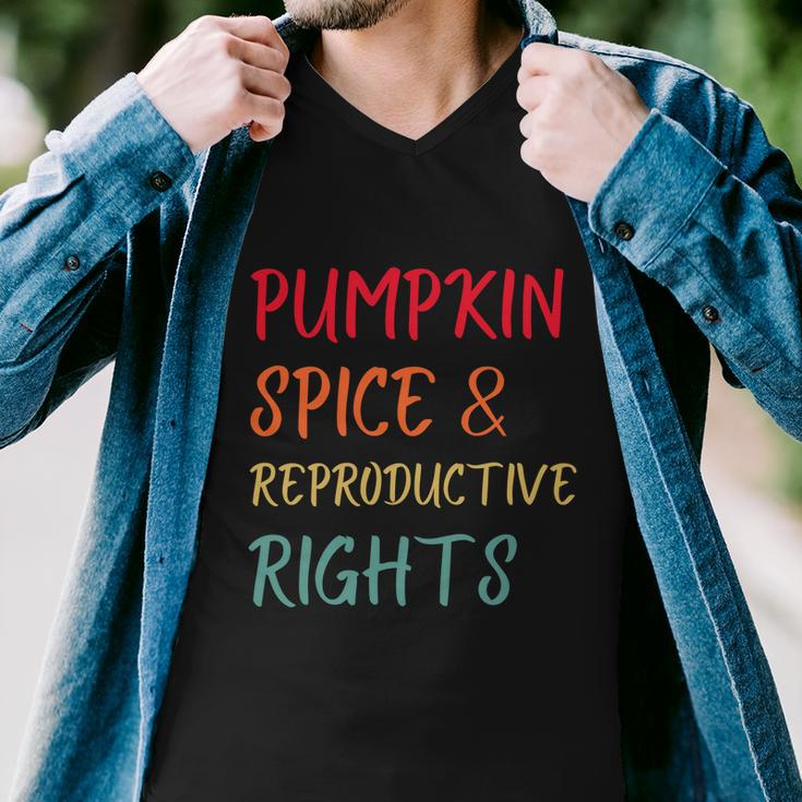 Pumpkin Spice And Reproductive Rights Pro Choice Feminist Funny Gift Men V-Neck Tshirt