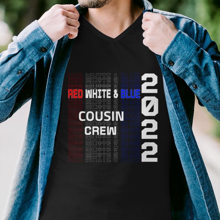 Red White And Blue Cousin Crew 2022 4Th Of July American Flag Gift Men V-Neck Tshirt