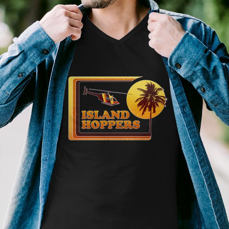 Retro Island Hoppers V2 Men V-Neck Tshirt