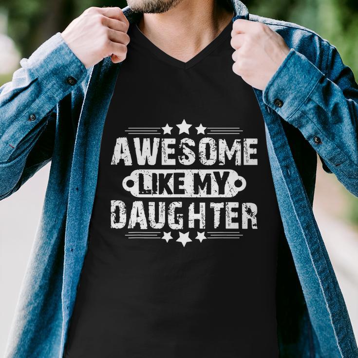 Retro Vintage Awesome Like My Daughter Men V-Neck Tshirt