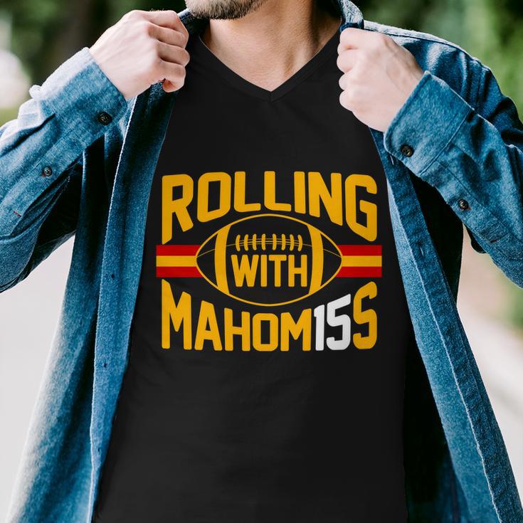 Rolling With Mahomes Kc Football Men V-Neck Tshirt