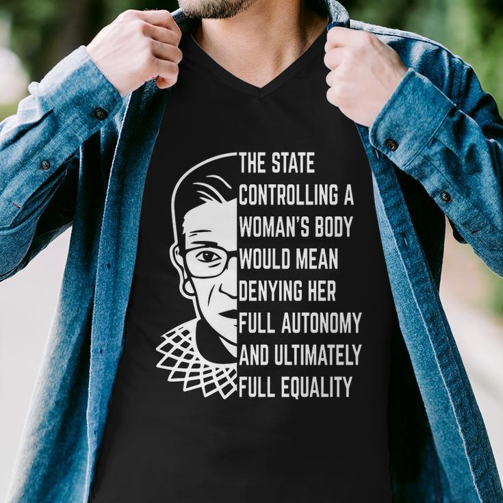 Ruth Bader Ginsburg Defend Roe V Wade Rbg Pro Choice Abortion Rights Feminism Men V-Neck Tshirt
