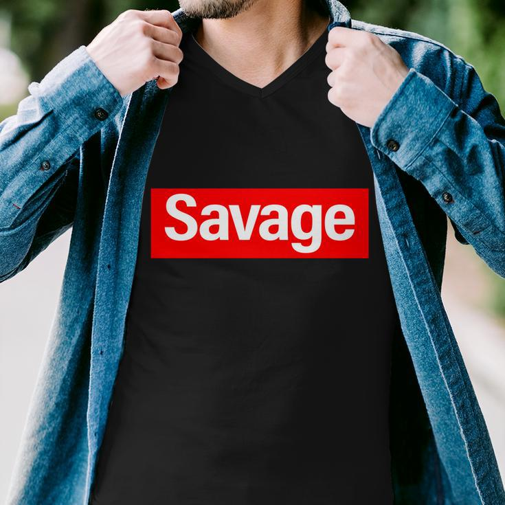 Savage Logo Tshirt Men V-Neck Tshirt