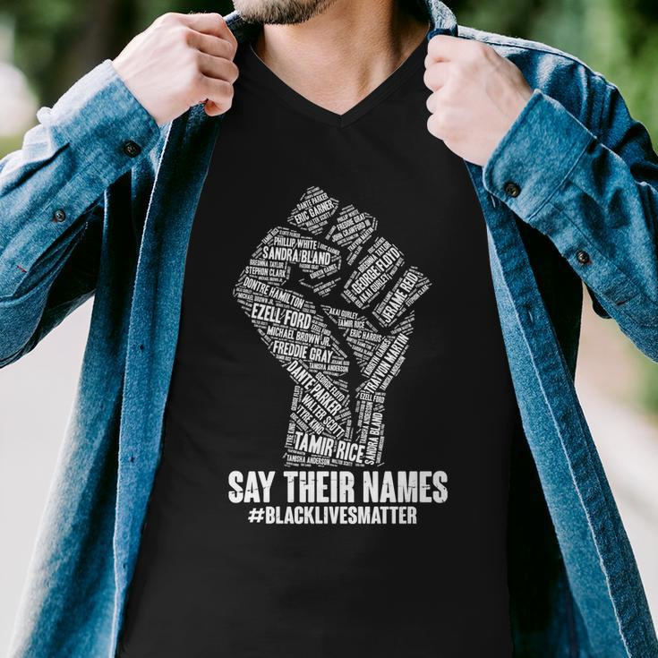 Say Their Names Blacklivesmatter Tshirt Men V-Neck Tshirt