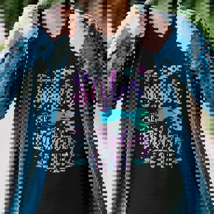 Sister Of The Birthday Girl Mermaid Party Family Matching Men V-Neck Tshirt