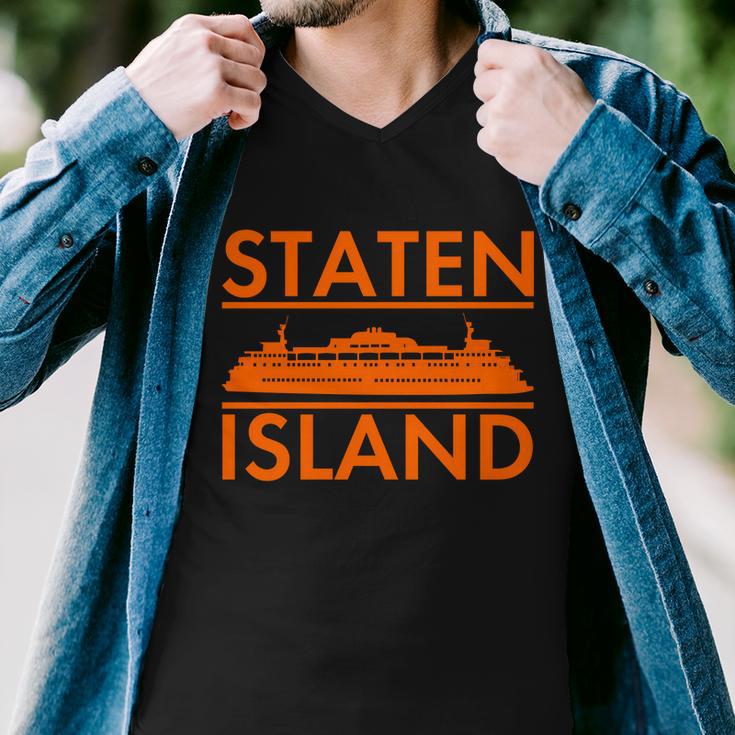 Staten Island Ferry New York Tshirt Men V-Neck Tshirt