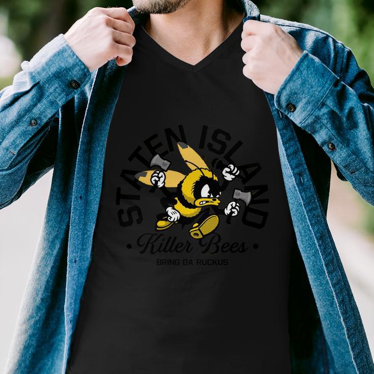 Staten Island Killer Bees Men V-Neck Tshirt