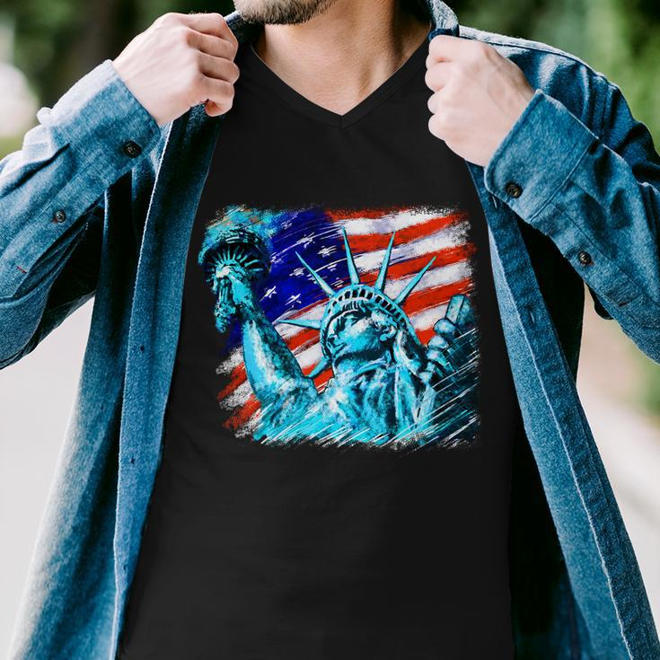 Statue Of Liberty Usa Men V-Neck Tshirt