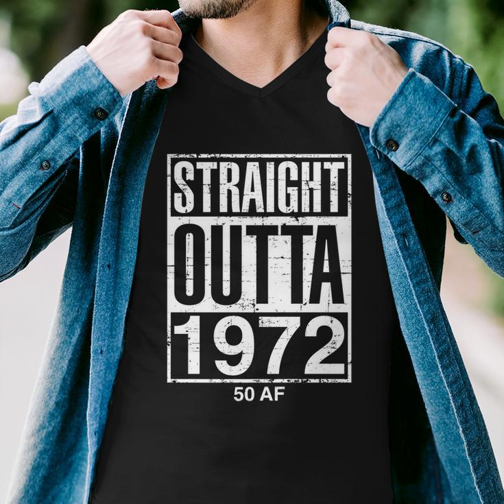 Straight Outta 1972 50 Af Funny Gift Funny Retro 50Th Birthday Gag Gift Tshirt V2 Men V-Neck Tshirt