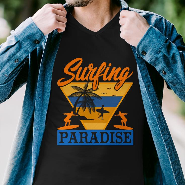 Surfing Paradise Summer Surf Men V-Neck Tshirt