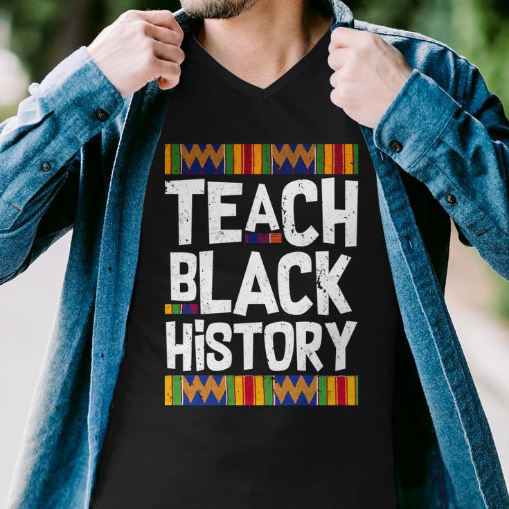 Teach Black History Tshirt Men V-Neck Tshirt