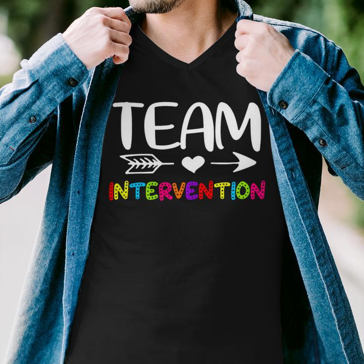 Team Intervention - Intervention Teacher Back To School Men V-Neck Tshirt