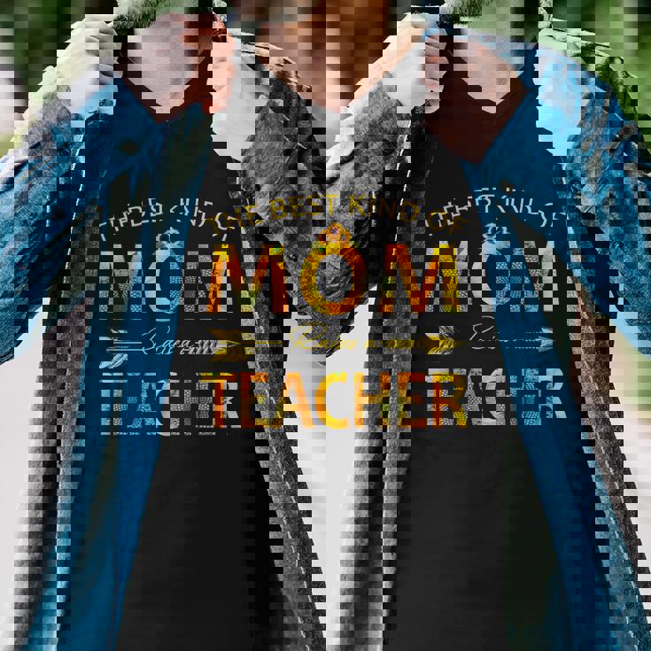 The Best Kind Of Mom Raises A Teacher Men V-Neck Tshirt The Best Kind Of Mom Raises A Teacher Men V-Neck Tshirt