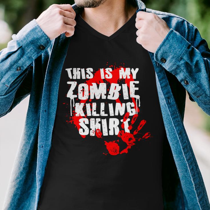 This Is My Zombie Killing Shirt Tshirt Men V-Neck Tshirt