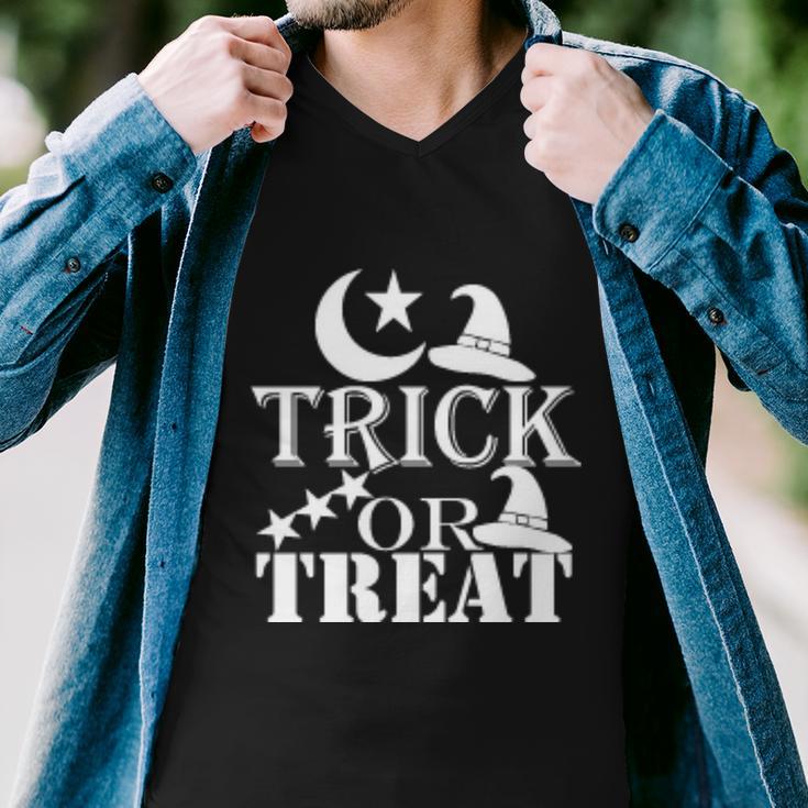 Trick Or Treat Funny Halloween Quote Men V-Neck Tshirt