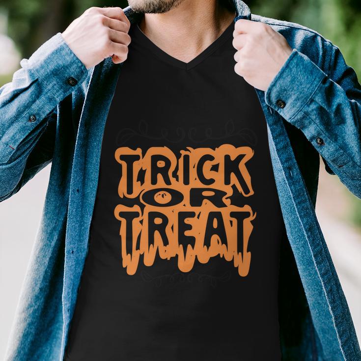 Trick Or Treat Halloween Quote Men V-Neck Tshirt