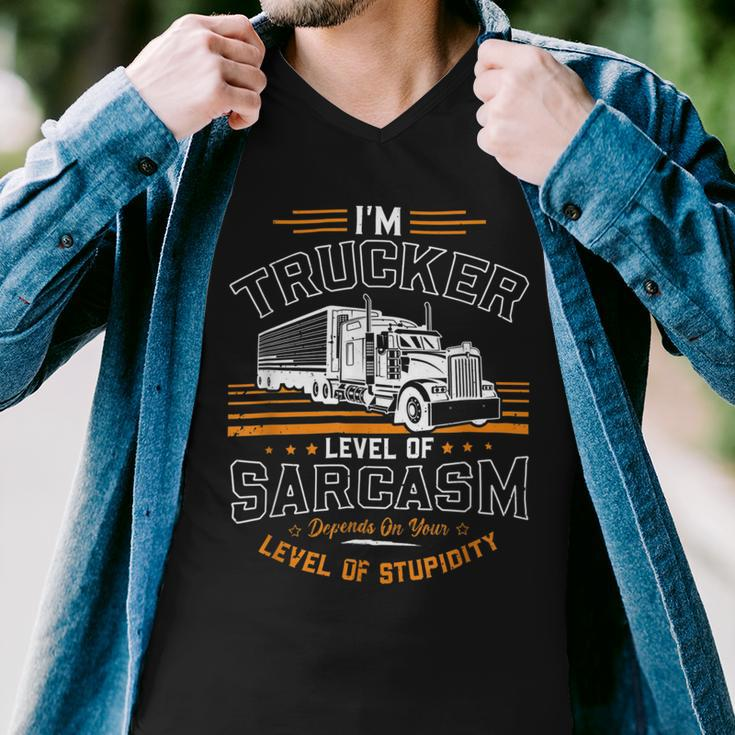 Trucker Trucker Accessories For Truck Driver Motor Lover Trucker_ V13 Men V-Neck Tshirt