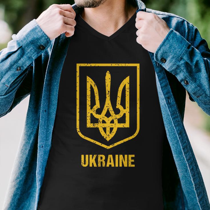 Ukraine Trident Shirt Ukraine Ukraine Coat Of Arms Ukrainian Patriotic Men V-Neck Tshirt