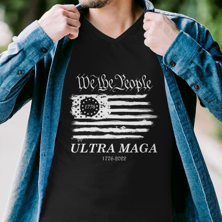 Ultra Maga We The People Proud Betsy Ross Flag 1776 Men V-Neck Tshirt