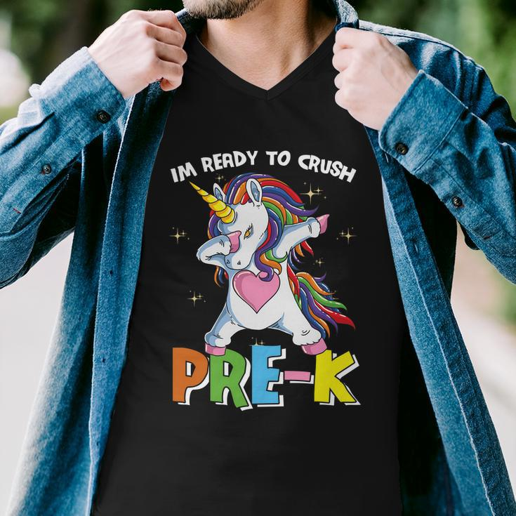 Unicorn Im Ready To Crush Prek Back To School Men V-Neck Tshirt