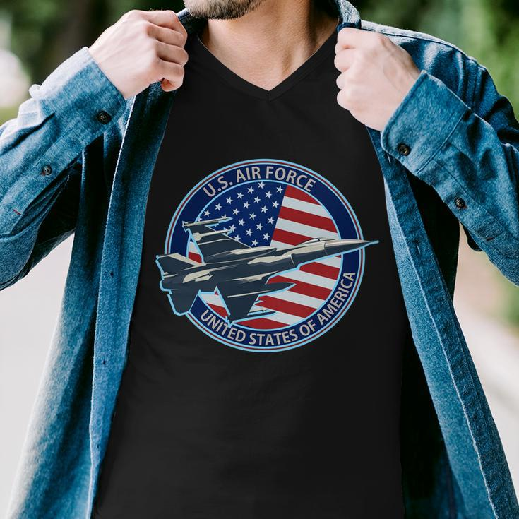 United States Air Force Logo Tshirt Men V-Neck Tshirt