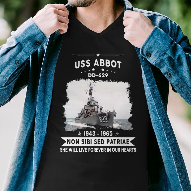 Uss Abbot Dd Men V-Neck Tshirt