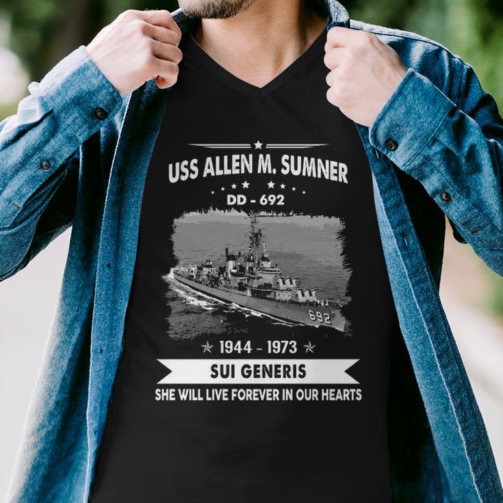 Uss Allen M Sumner Dd Men V-Neck Tshirt