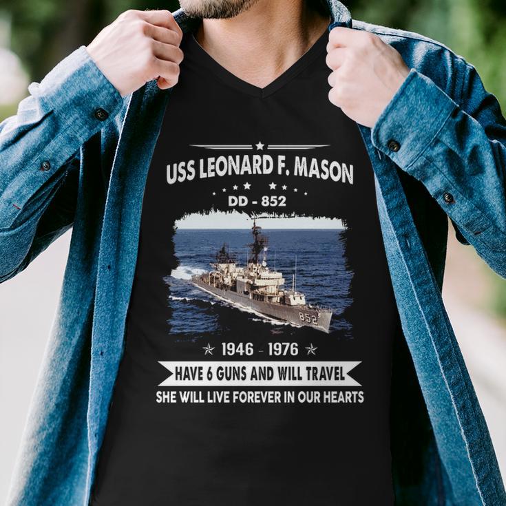 Uss Leonard F Mason Dd Men V-Neck Tshirt