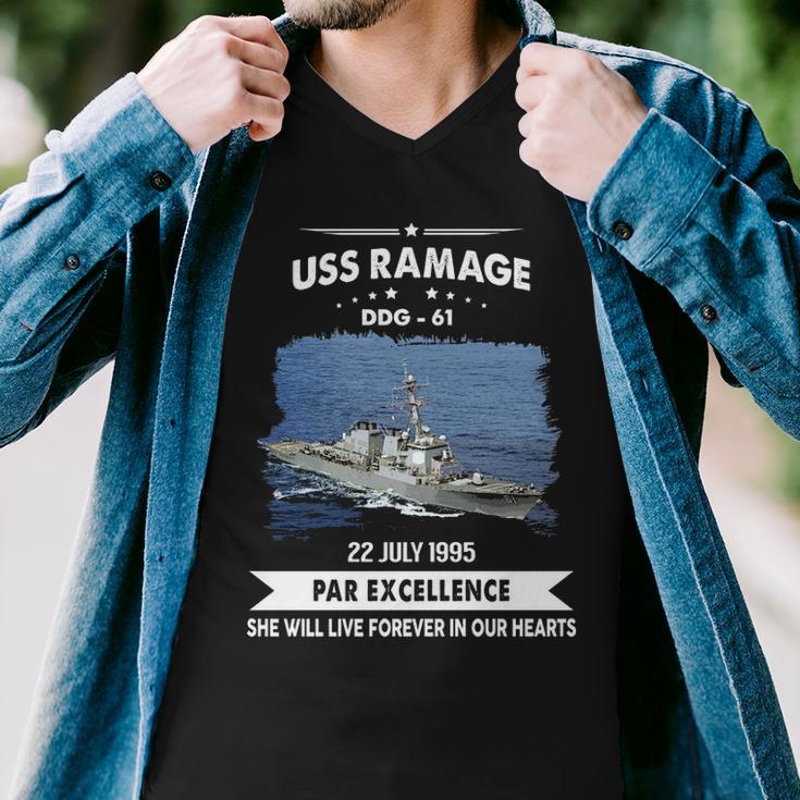 Uss Ramage Ddg V2 Men V-Neck Tshirt