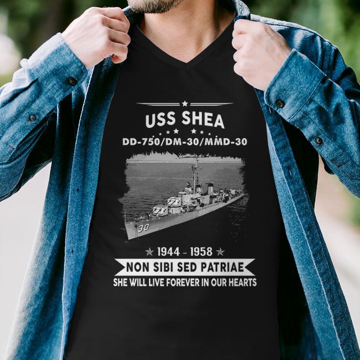 Uss Shea Dm 30 Dd Men V-Neck Tshirt