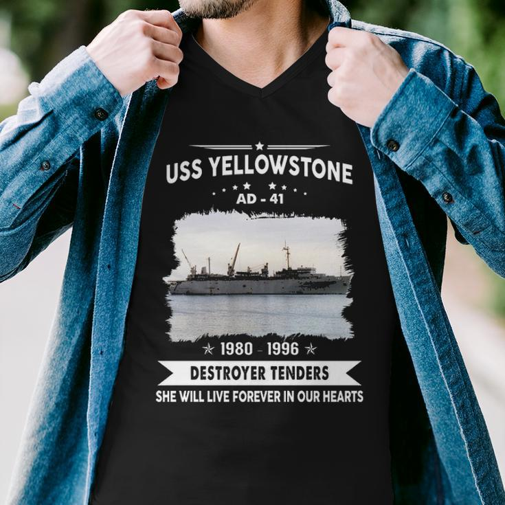 Uss Yellowstone Ad Men V-Neck Tshirt