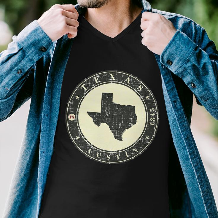 Vintage Austin Texas Logo Tshirt Men V-Neck Tshirt