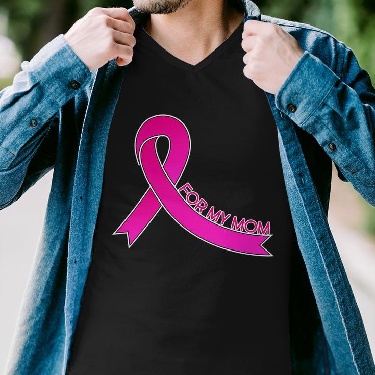 Wear Pink For My Mom Breast Cancer Awareness V2 Men V-Neck Tshirt