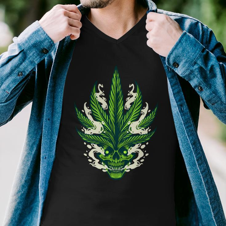 Weed Leaf Marijuana Tshirt Men V-Neck Tshirt