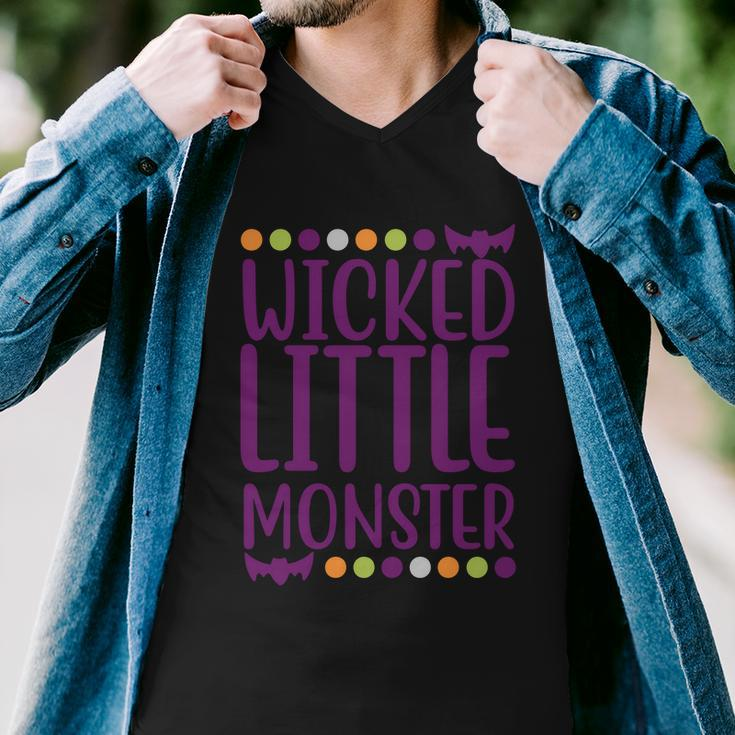 Wicked Little Monster Halloween Quote Men V-Neck Tshirt