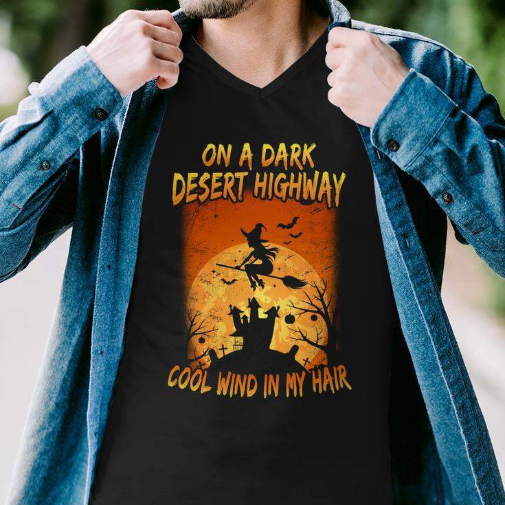 Witch On A Dark Desert Highway Witch Cool Wind In My Hair Tshirt Men V-Neck Tshirt