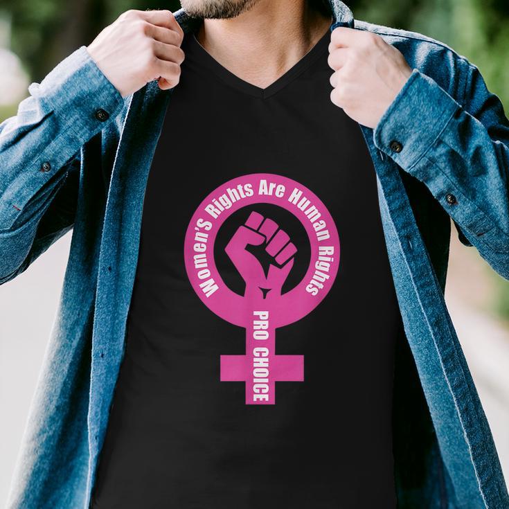 Womens Rights Are Human Rights Pro Choice Men V-Neck Tshirt