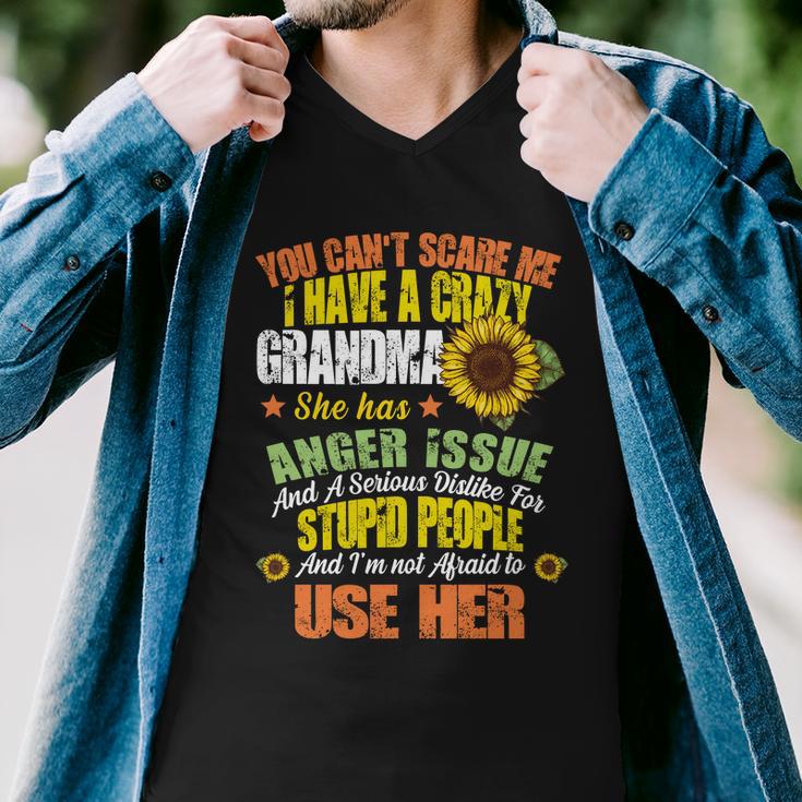 You Cant Scare Me I Have A Grandma With Anger Issues Men V-Neck Tshirt