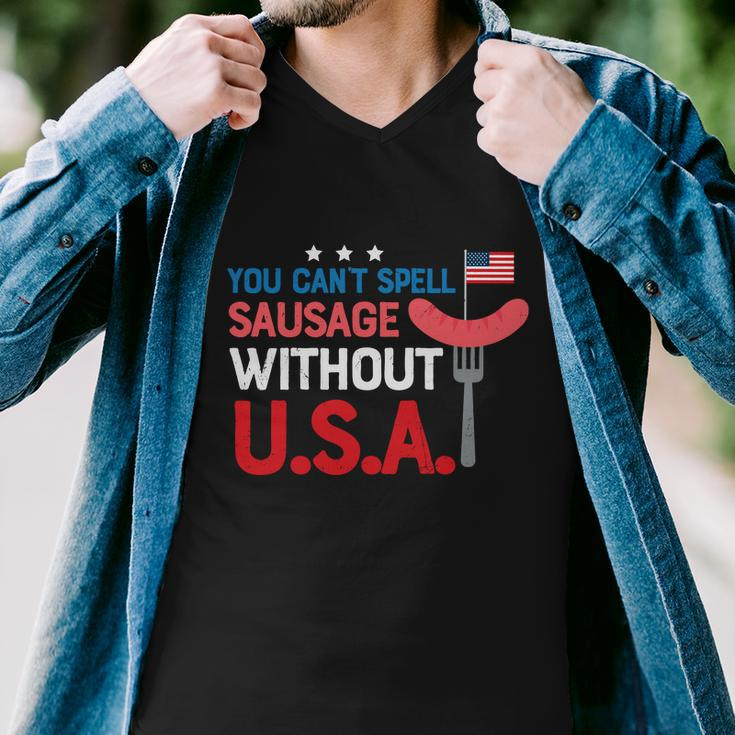You Cant Spell Sausage Without Usa Plus Size Shirt For Men Women And Family Men V-Neck Tshirt