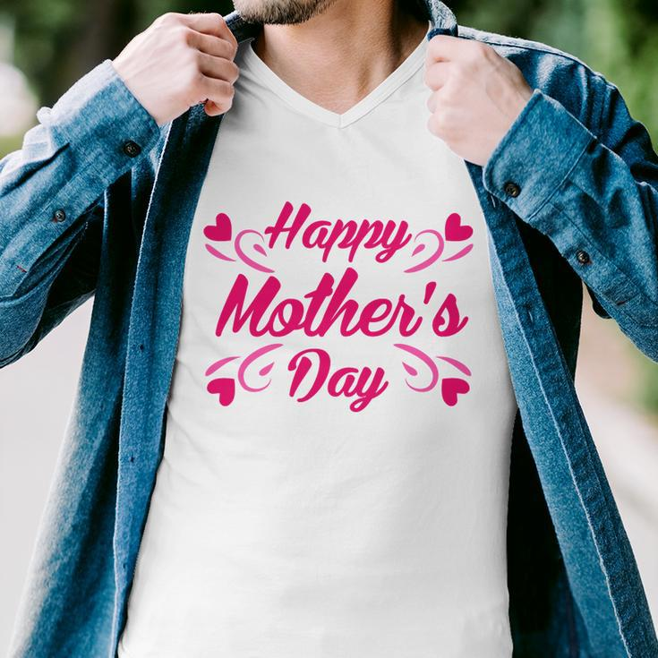 Happy Mothers Day Hearts Gift Tshirt Men V-Neck Tshirt