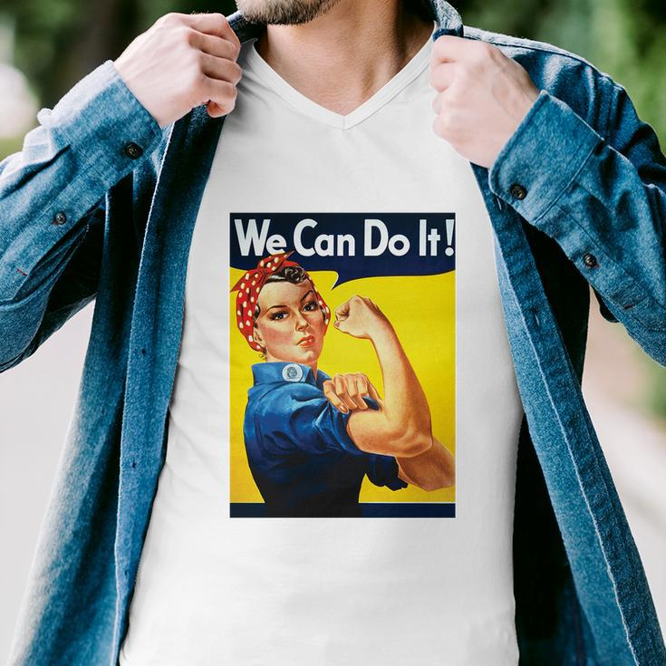 We Can Do It Rosie The Riveter Feminist Men V-Neck Tshirt